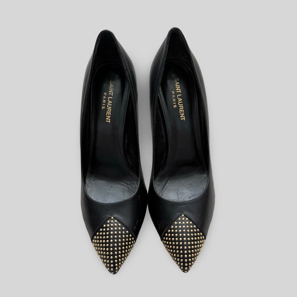 Saint Laurent Janis Studded Platform Pumps - Picture 4 of 8